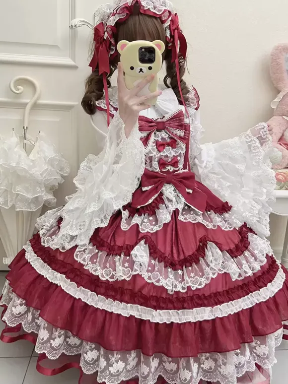 Sweet Lolita Dress Polyester Sleeveless Jumper Sweet Lolita Dress