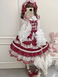 Sweet Lolita Dress Polyester Sleeveless Jumper Sweet Lolita Dress