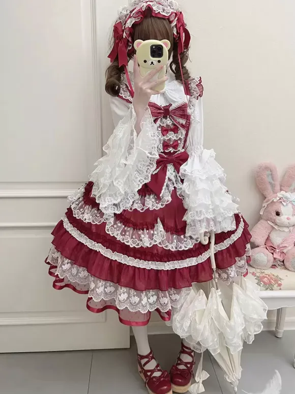 Sweet Lolita Dress Polyester Sleeveless Jumper Sweet Lolita Dress