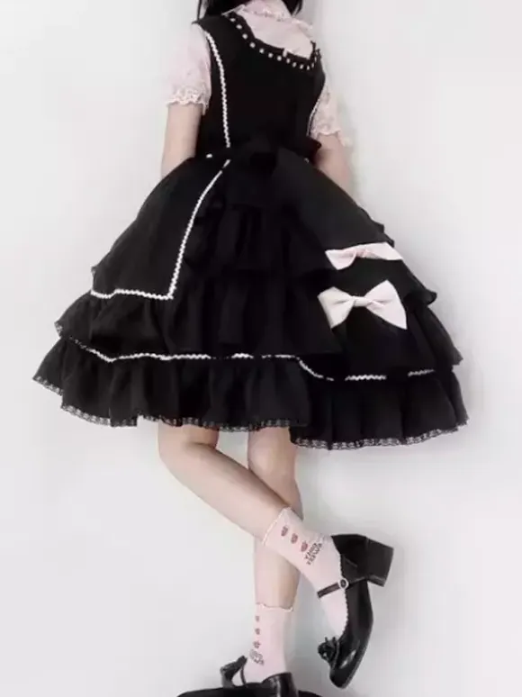Sweet Lolita Dress Polyester Sleeveless Jumper Sweet Lolita Dress