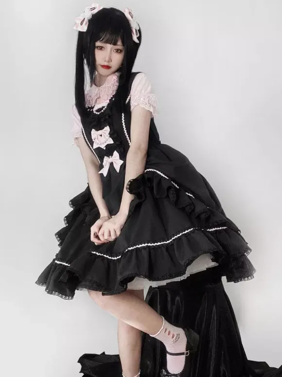 Sweet Lolita Dress Polyester Sleeveless Jumper Sweet Lolita Dress
