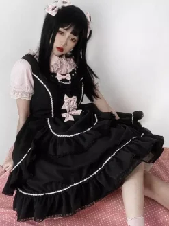 Sweet Lolita Dress Polyester Sleeveless Jumper Sweet Lolita Dress