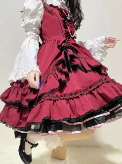 Sweet Lolita Dress Polyester Sleeveless Jumper Sweet Lolita Dress
