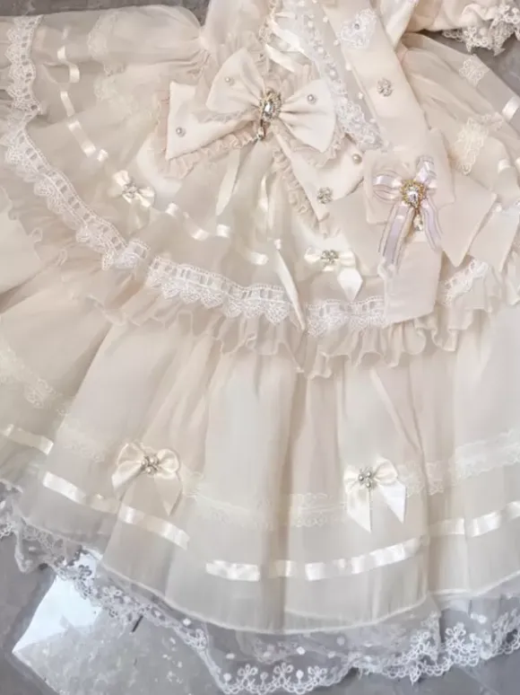 Sweet Lolita Dress Polyester Short Sleeves Sweet Lolita Dress