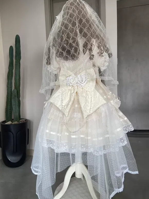 Sweet Lolita Dress Polyester Short Sleeves Sweet Lolita Dress