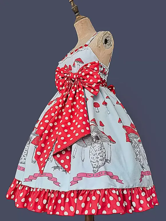 Sweet Lolita Dress Polyester Bows Bowknot Sweet Lolita Dress