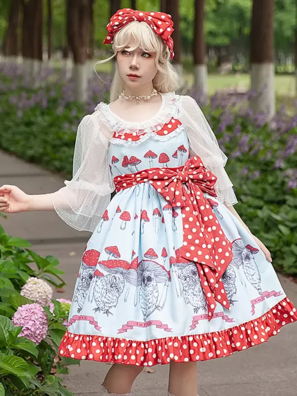 Sweet Lolita Dress Polyester Bows Bowknot Sweet Lolita Dress