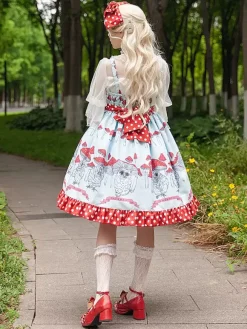 Sweet Lolita Dress Polyester Bows Bowknot Sweet Lolita Dress