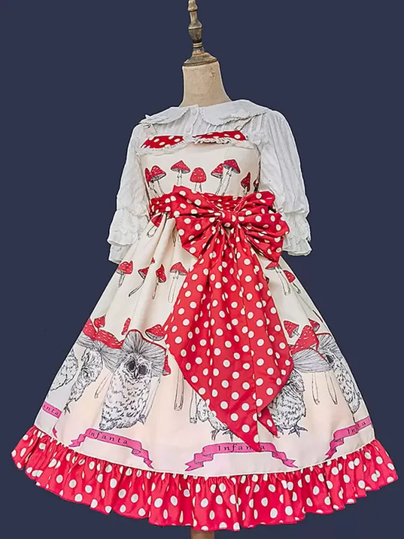 Sweet Lolita Dress Polyester Bows Bowknot Sweet Lolita Dress