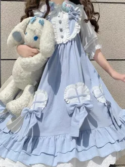Sweet Lolita Dress Polyester Sleeveless Dress