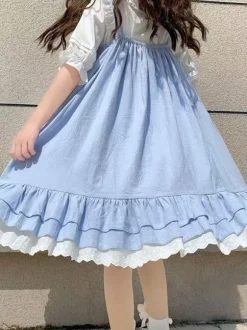 Sweet Lolita Dress Polyester Sleeveless Dress