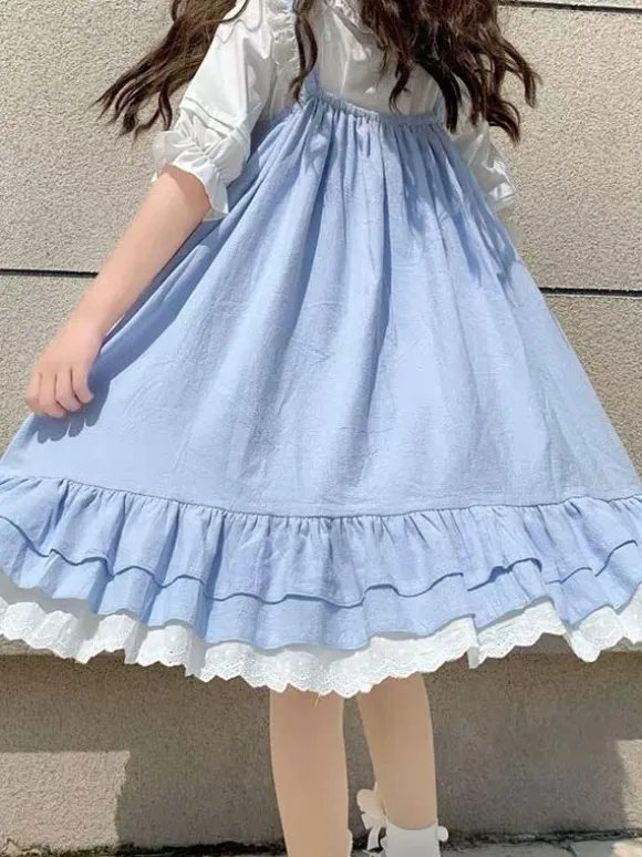 Sweet Lolita Dress Polyester Sleeveless Dress