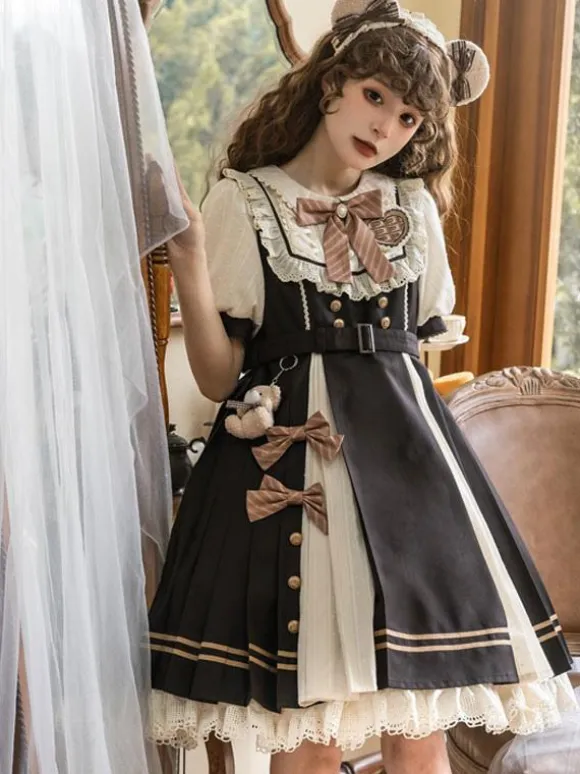 Sweet Lolita Dress Polyester Short Sleeves Dress Lolita Dress