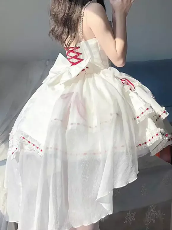 Sweet Lolita Dress Polyester Sleeveless Sweet Jumper Lolita Dress