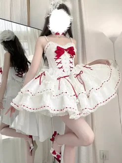 Sweet Lolita Dress Polyester Sleeveless Sweet Jumper Lolita Dress
