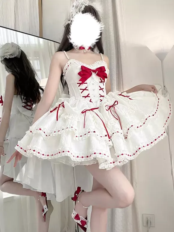 Sweet Lolita Dress Polyester Sleeveless Sweet Jumper Lolita Dress