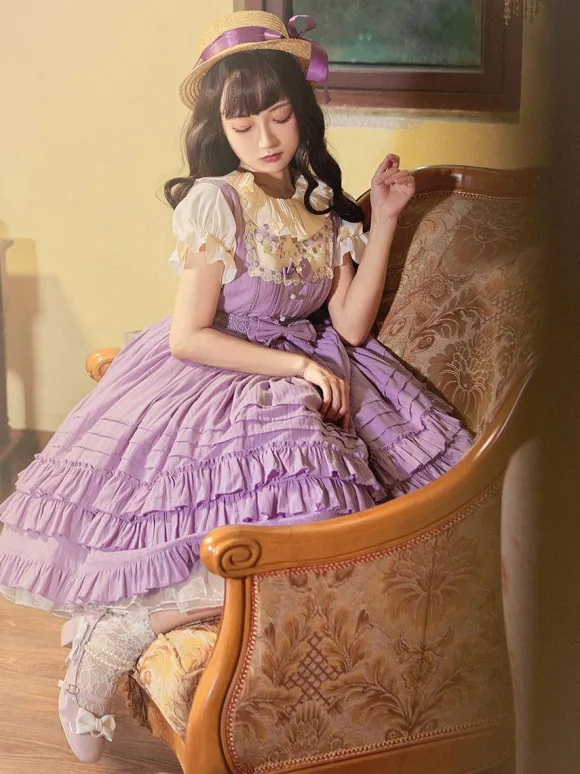 Sweet Lolita Dress Polyester Sleeveless Jumper Dress