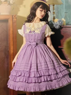 Sweet Lolita Dress Polyester Sleeveless Jumper Dress