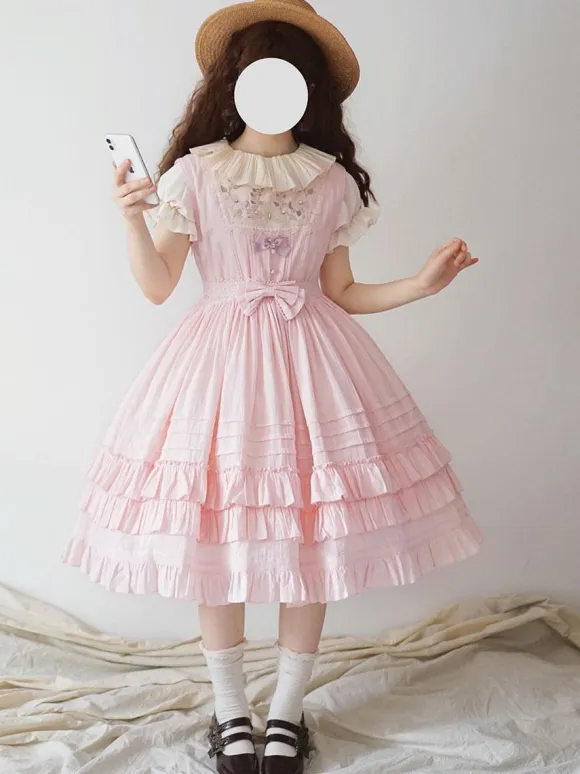 Sweet Lolita Dress Polyester Sleeveless Jumper Dress