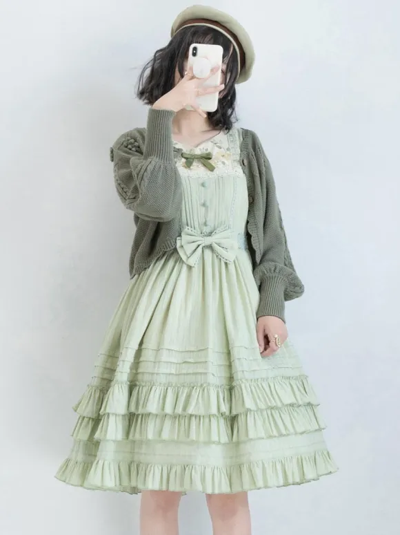 Sweet Lolita Dress Polyester Sleeveless Jumper Dress