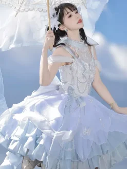 Sweet Lolita Dress Polyester Sleeveless Dress Lolita Dress