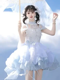 Sweet Lolita Dress Polyester Sleeveless Dress Lolita Dress
