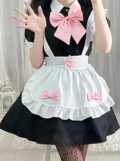 Sweet Lolita Dress Polyester Short Sleeves Dress