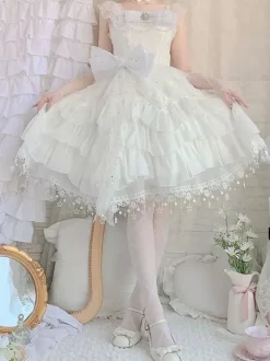 Sweet Lolita Dress Polyester Sleeveless Lolita Dress