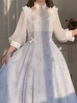 Sweet Lolita Dress Polyester 3/4 Length Sleeves Dress Sweet Lolita Dress