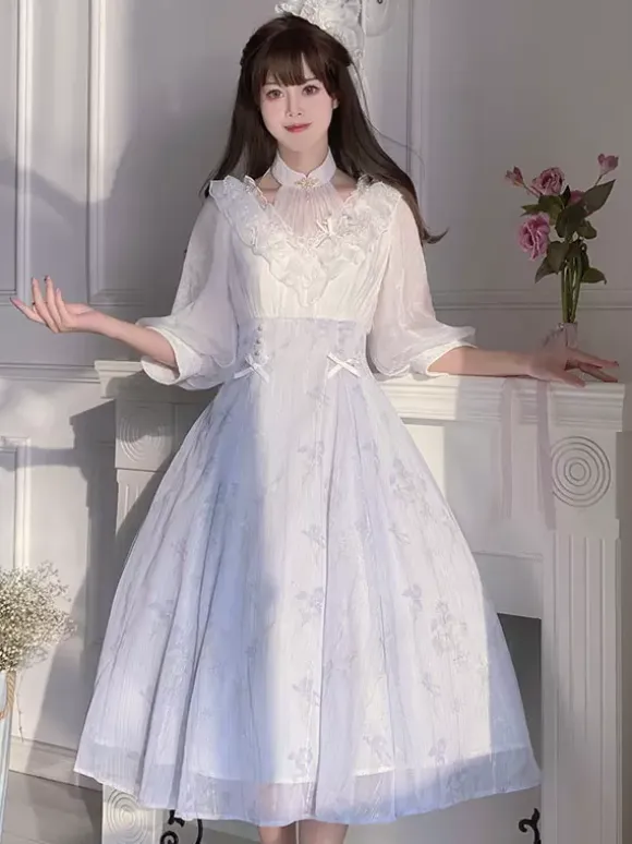 Sweet Lolita Dress Polyester 3/4 Length Sleeves Dress Sweet Lolita Dress
