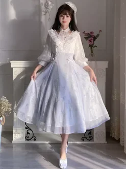 Sweet Lolita Dress Polyester 3/4 Length Sleeves Dress Sweet Lolita Dress