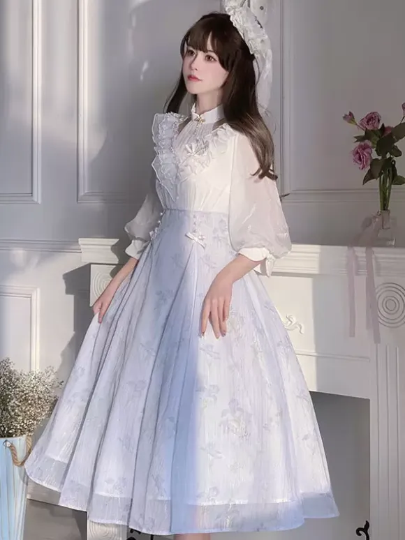 Sweet Lolita Dress Polyester 3/4 Length Sleeves Dress Sweet Lolita Dress