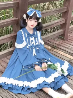 Sweet Lolita Dress Polyester Long Sleeves Dress Lolita Dress