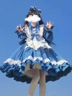 Sweet Lolita Dress Polyester Long Sleeves Dress Lolita Dress