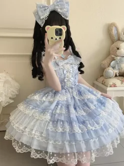Sweet Lolita Dress Polyester Sleeveless Jumper Sweet Lolita Dress