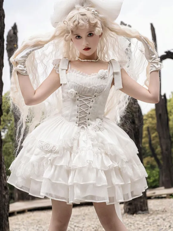 Sweet Lolita Dress Polyester Sleeveless Sweet Lolita Dress