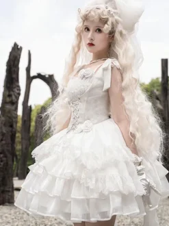 Sweet Lolita Dress Polyester Sleeveless Sweet Lolita Dress