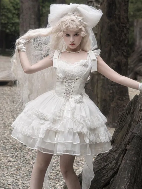 Sweet Lolita Dress Polyester Sleeveless Sweet Lolita Dress