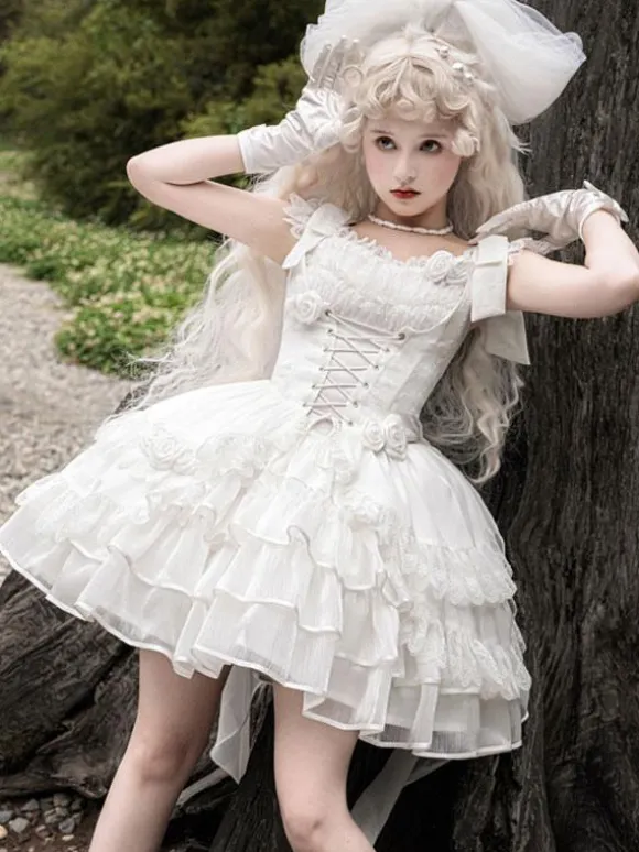 Sweet Lolita Dress Polyester Sleeveless Sweet Lolita Dress