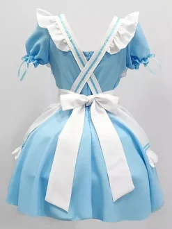 Sweet Lolita Dress Polyester Short Sleeves Dress