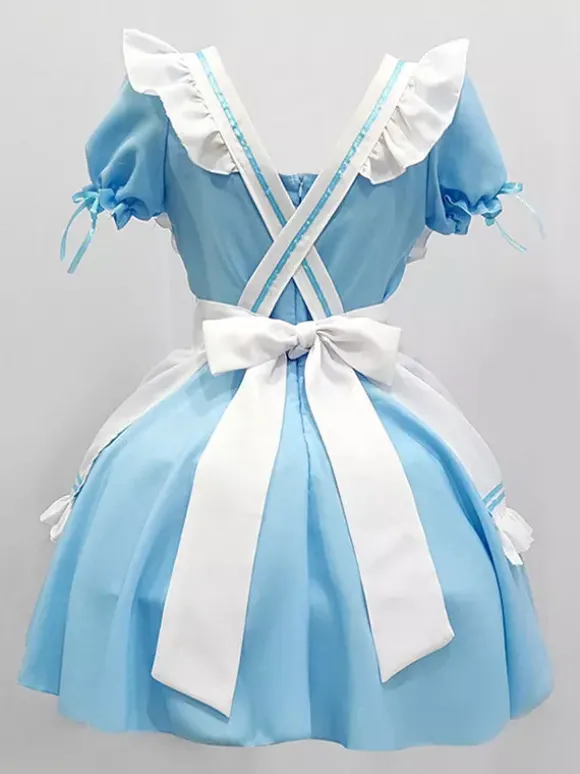 Sweet Lolita Dress Polyester Short Sleeves Dress