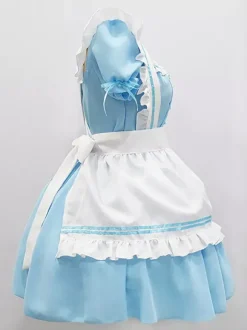 Sweet Lolita Dress Polyester Short Sleeves Dress