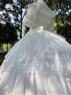 Sweet Lolita Dress Polyester Short Sleeves Lolita Dress