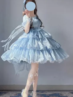 Sweet Lolita Dress Short Sleeves Sweet Fairytale Lolita Dress