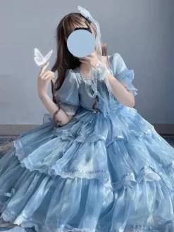 Sweet Lolita Dress Short Sleeves Sweet Fairytale Lolita Dress