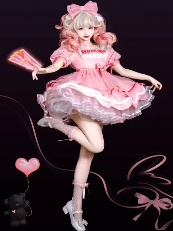 Sweet Lolita Dress Short Sleeves Sweet Dress Lolita Dress
