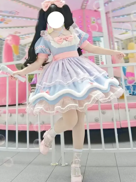 Sweet Lolita Dress Short Sleeves Sweet Dress Lolita Dress