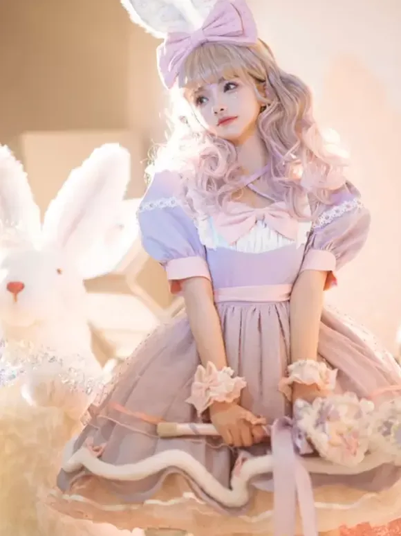 Sweet Lolita Dress Short Sleeves Sweet Dress Lolita Dress