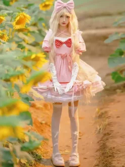 Sweet Lolita Dress Short Sleeves Sweet Dress Lolita Dress