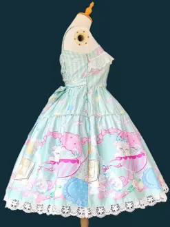 Sweet Lolita Dress Sleeveless Bows Jumper Sweet Fairytale Yellow Dress